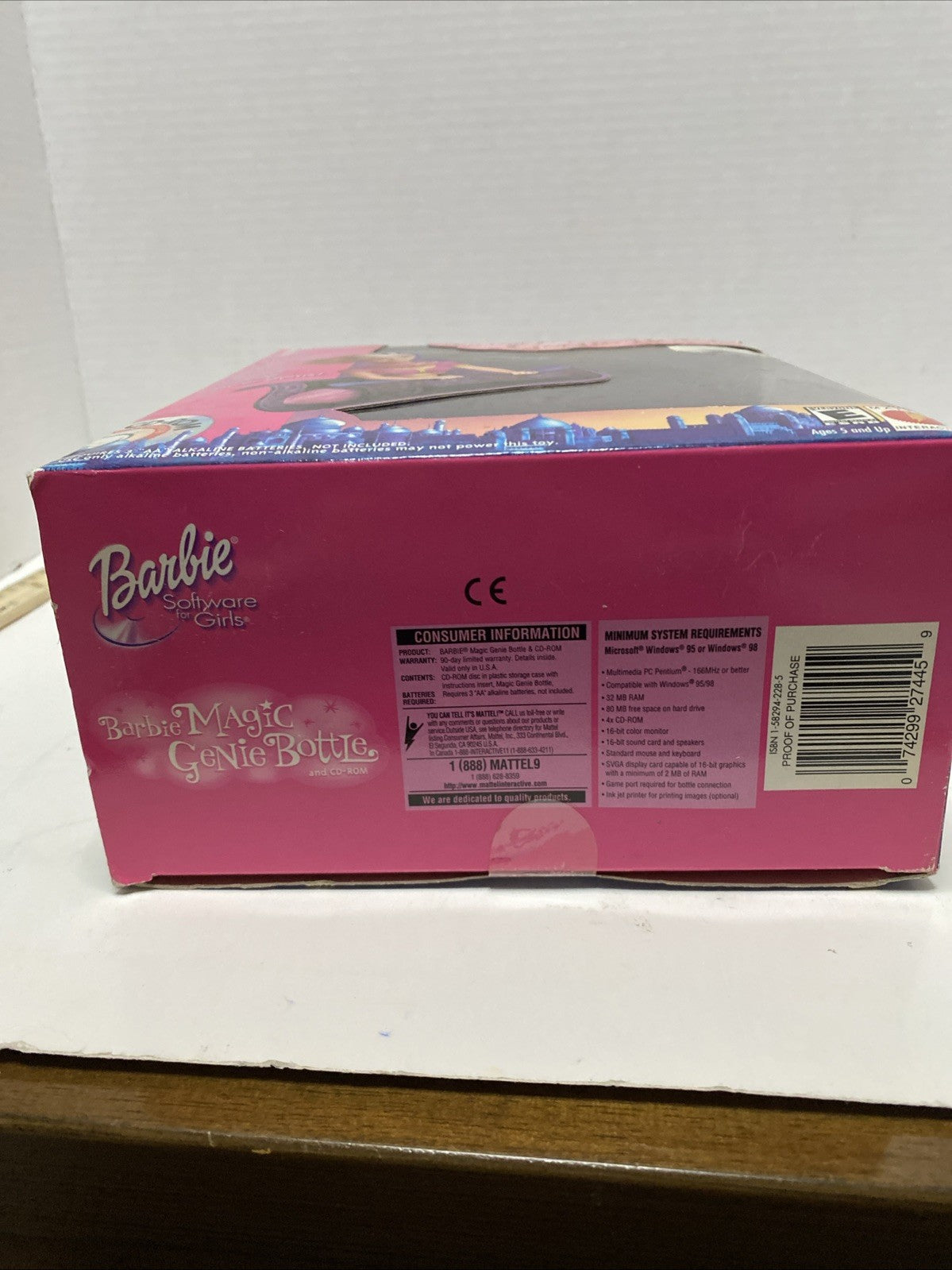 VTG 2000 Barbie Magic Genie Bottle Toy and CD ROM PC Game Mattel #27445 SEALED