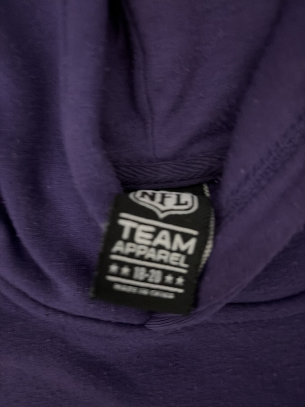 NFL Baltimore Ravens Youth Size XL XLarge (18) Purple Hoodie