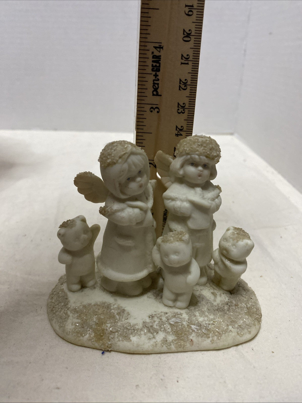 Little Miracles  Angels Singing with Bears - Porcelain Russ Berrie # 35759