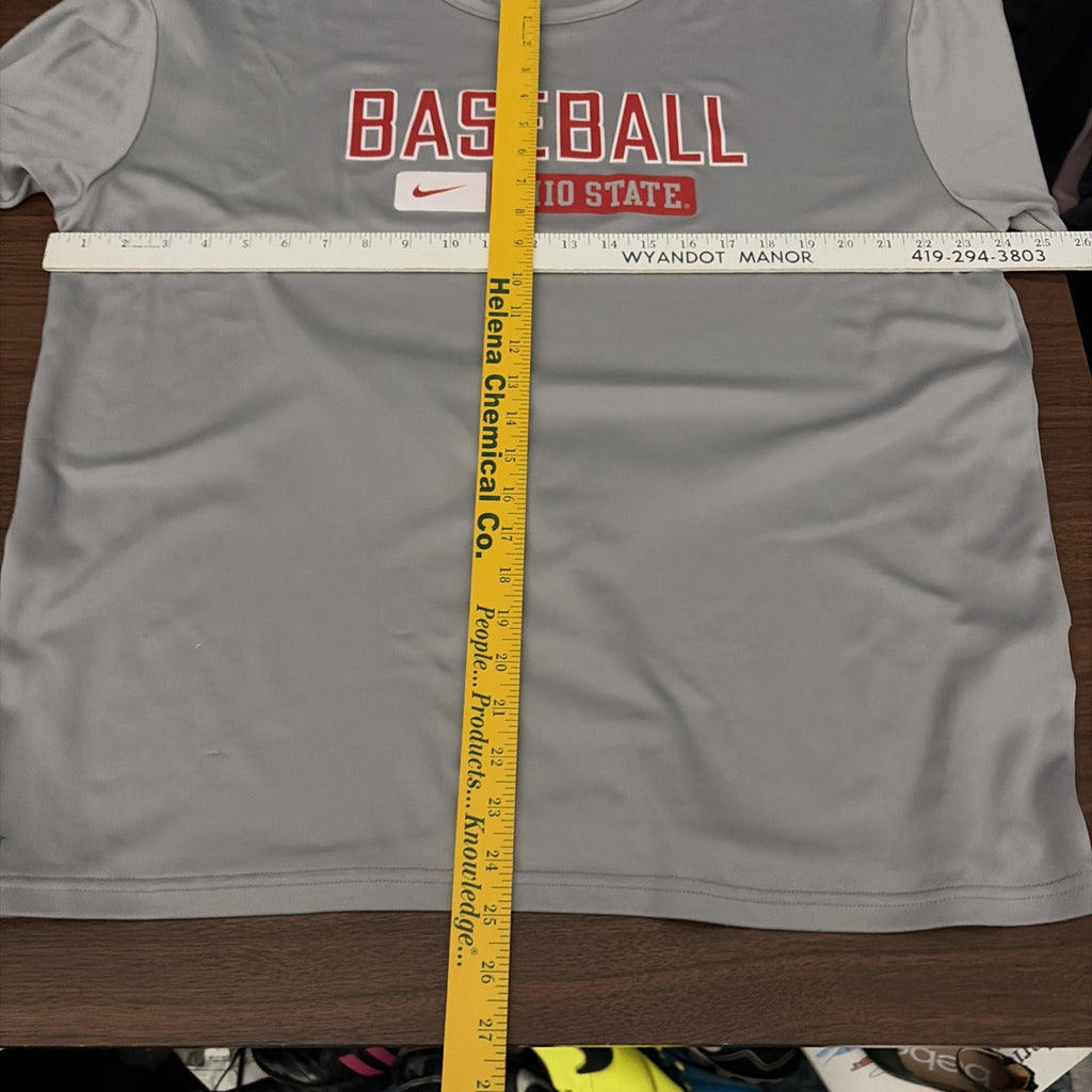 Men’s Nike XL NCAA Ohio State Univ Buckeyes Baseball Swish Shirt 