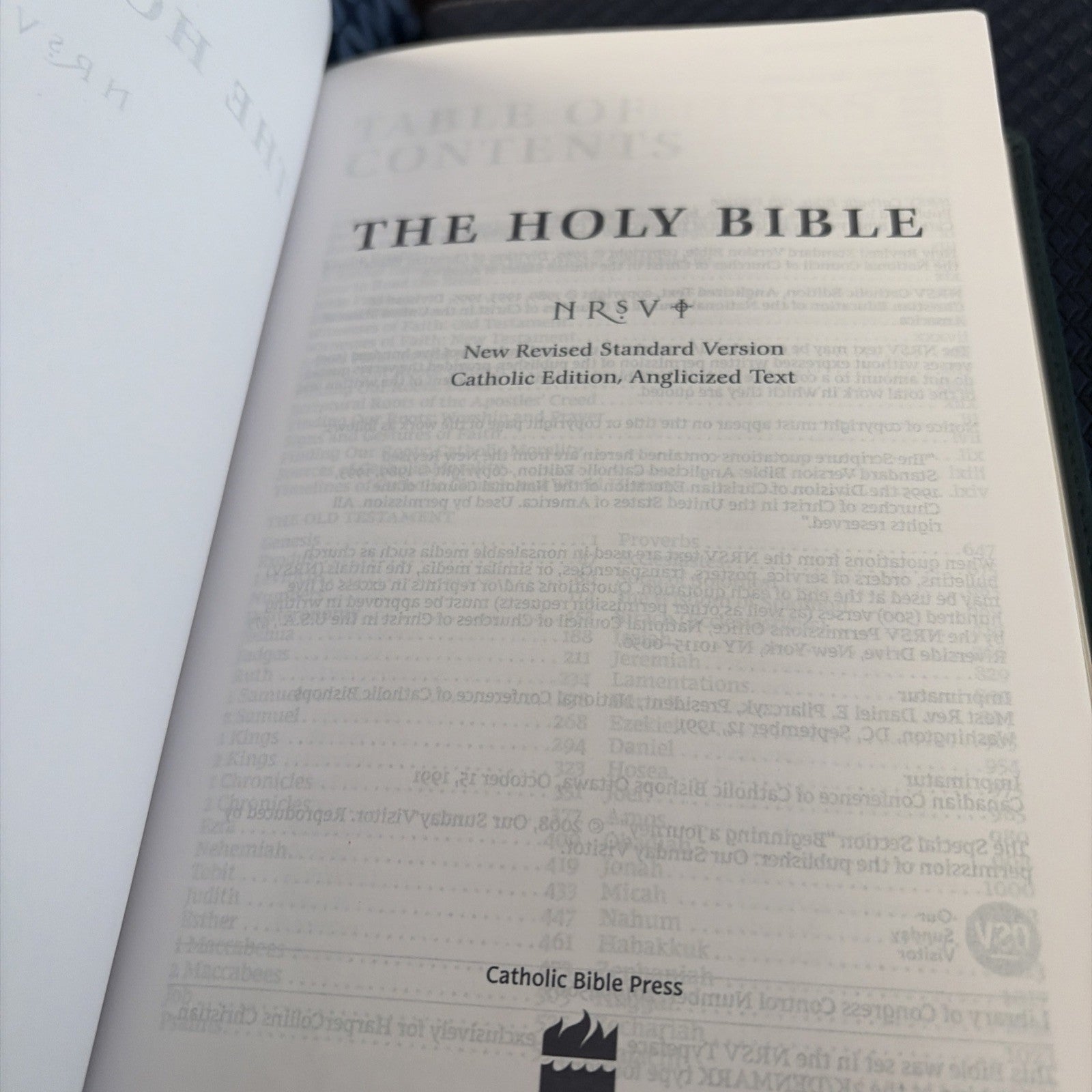 NRSV, Catholic Bible, Gift Edition, Leathersoft, Teal, Comfort Print - No Box