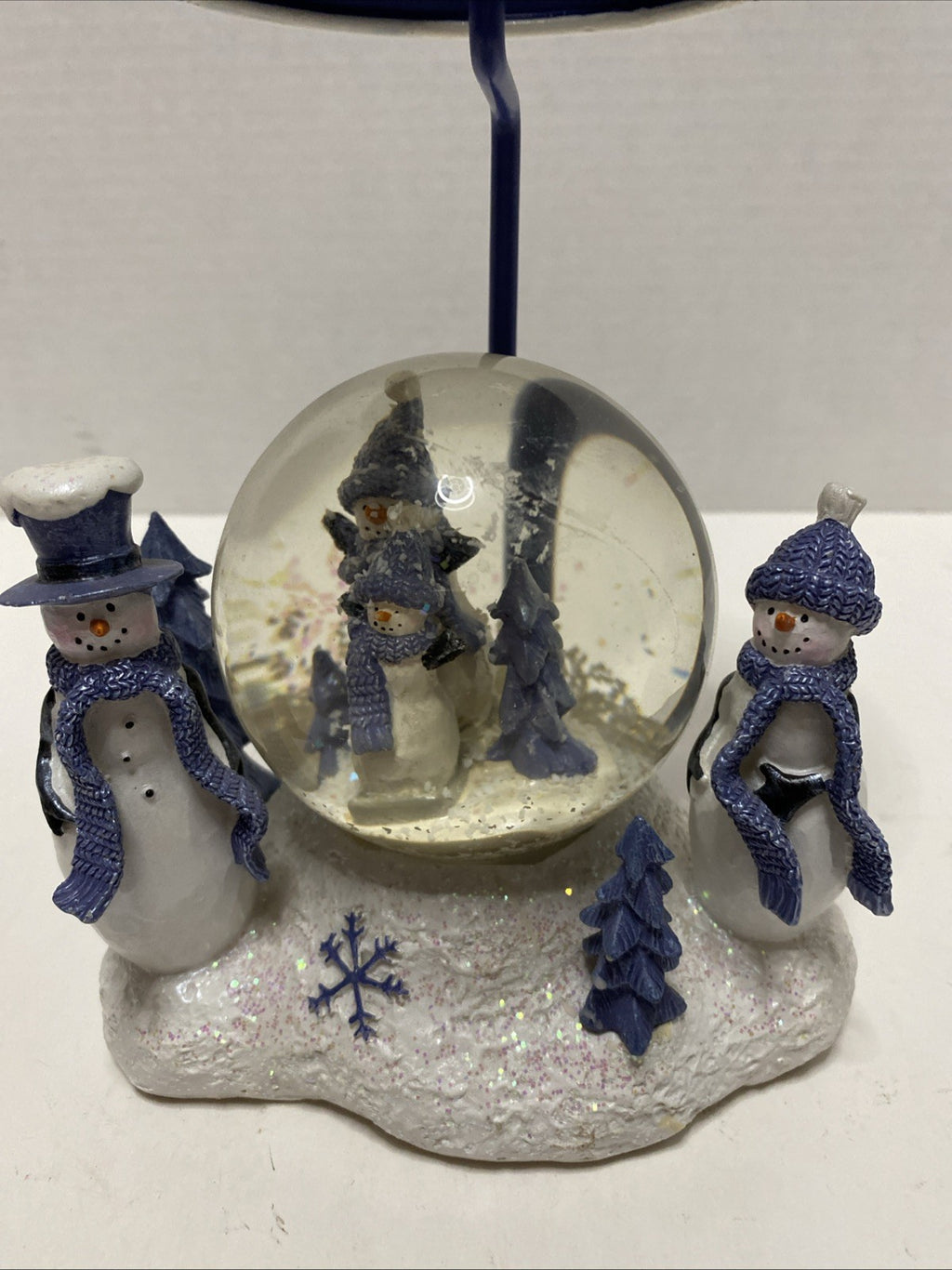 Snowman Snow globe 10” Tea light Candle Lamp