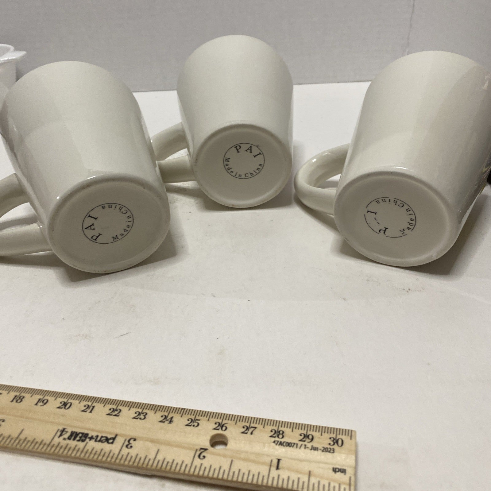 Set Of 3 Bug Mugs, Butterfly, Bee, Dragonfly