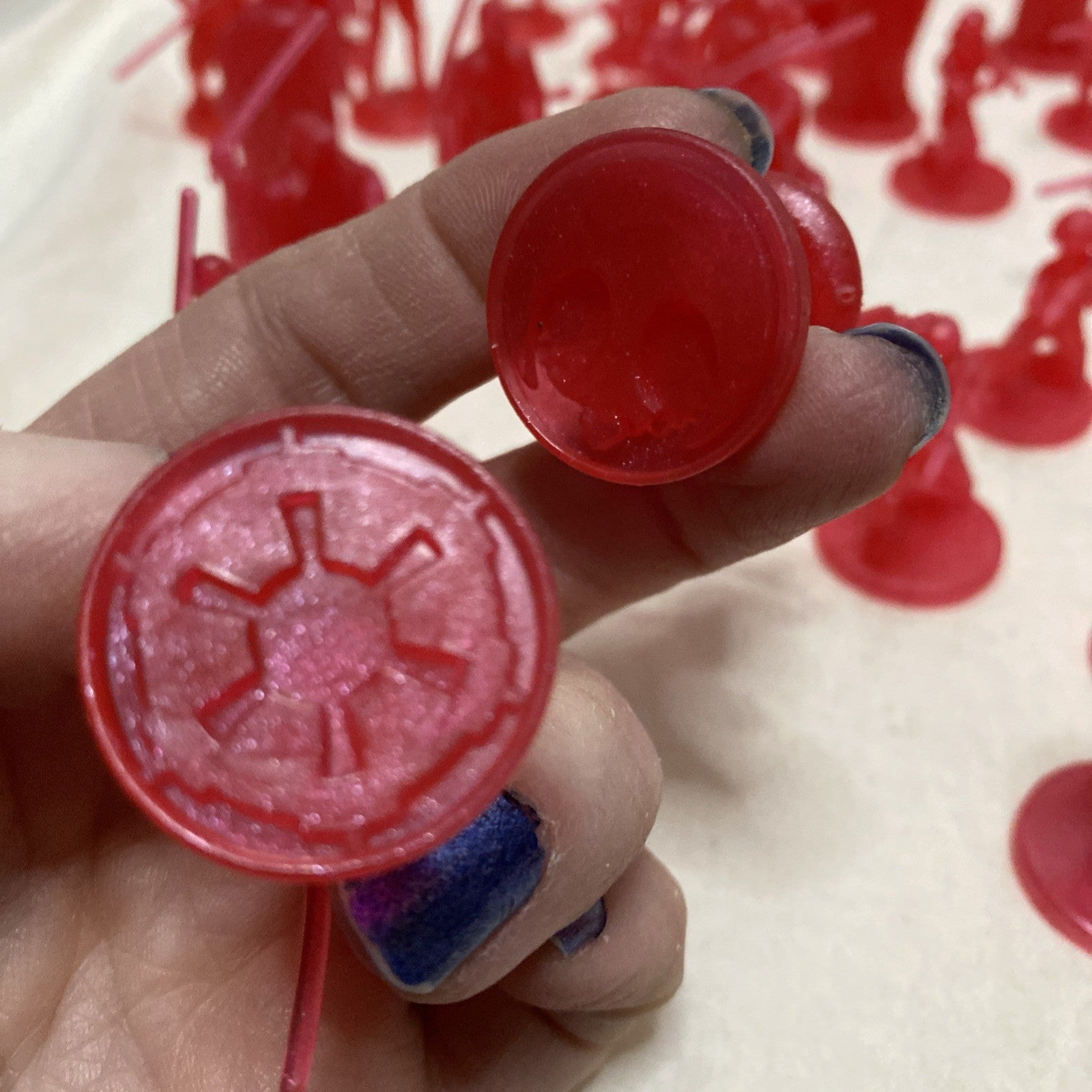 72 Star Wars Loose Hologram Red Blue Mini Figures - Star Wars Saga 2006-2007