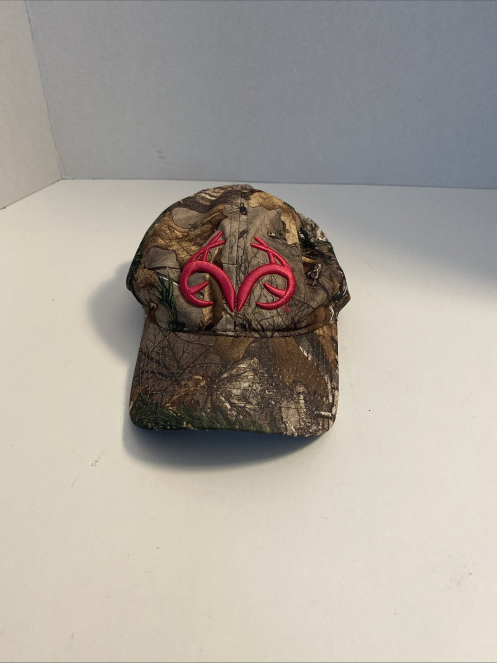 Real tree camouflage hat embroidered pink antlers one size fits the most ball ca