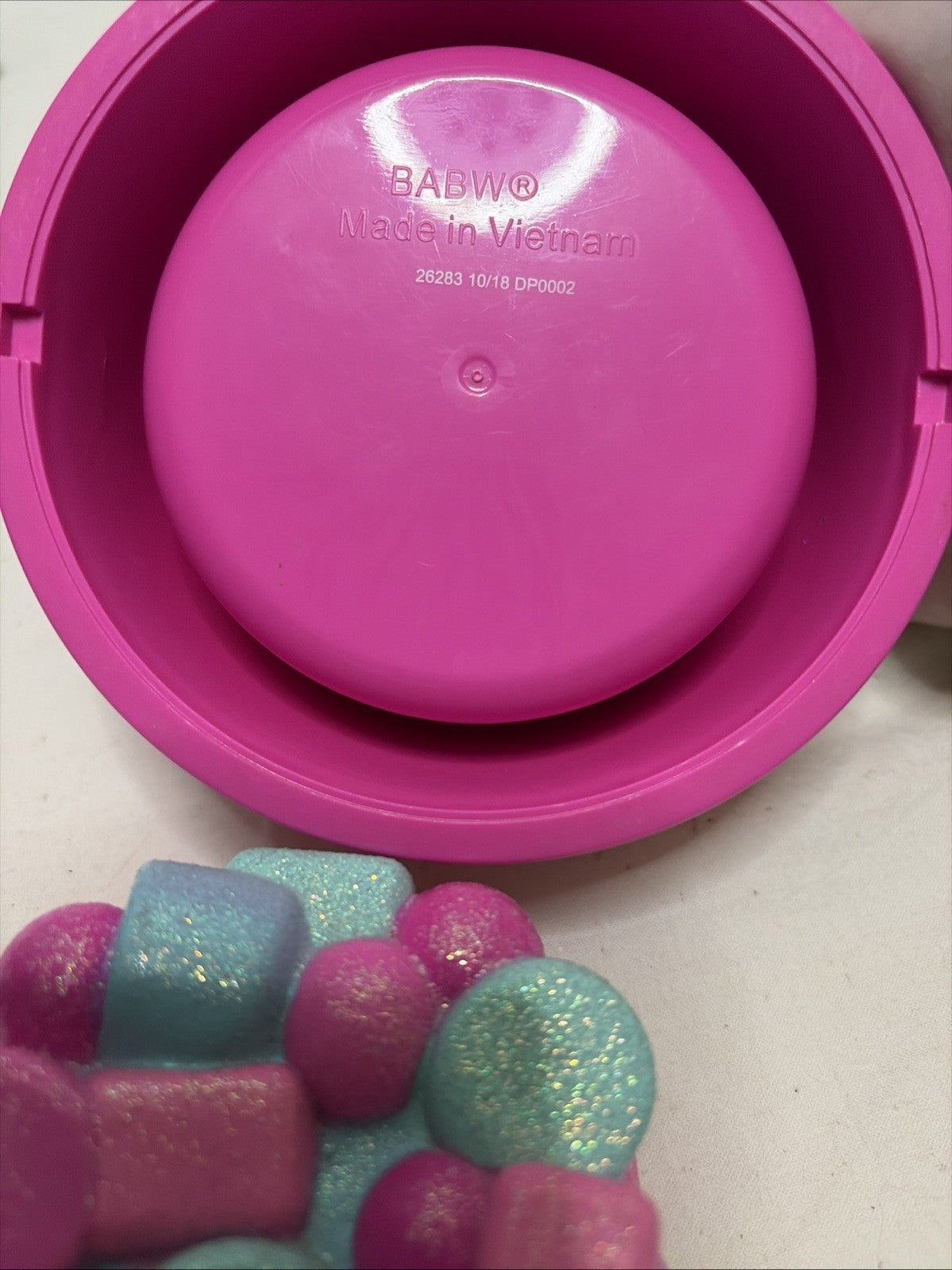 Build A Bear Unicorn Food Bowl + Food Toy Pink Purple Blue WITH Sparkling FOOD
