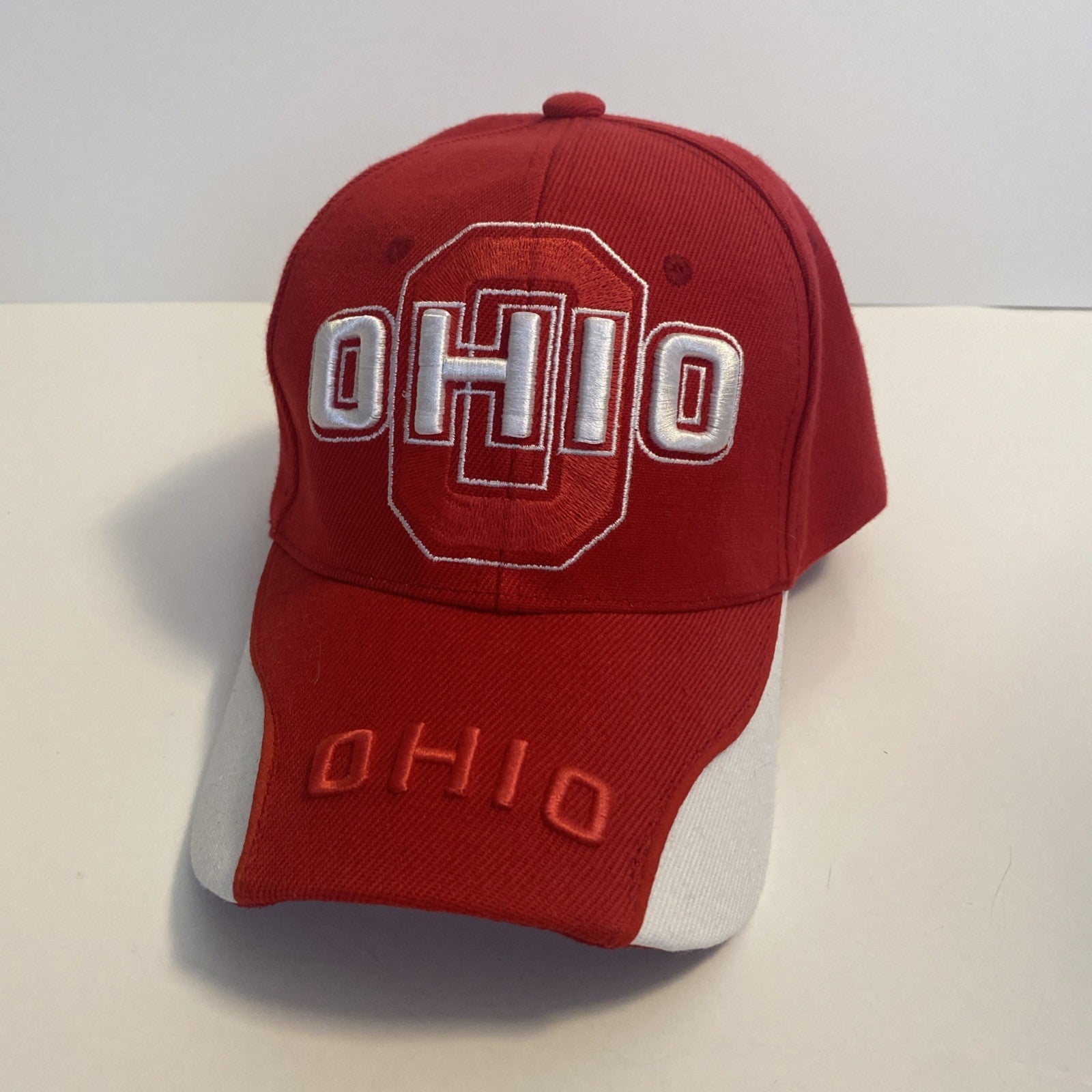Ohio State Buckeyes Adjustable Hat Ball Cap OSU City Hunter Raised Letters NCAA