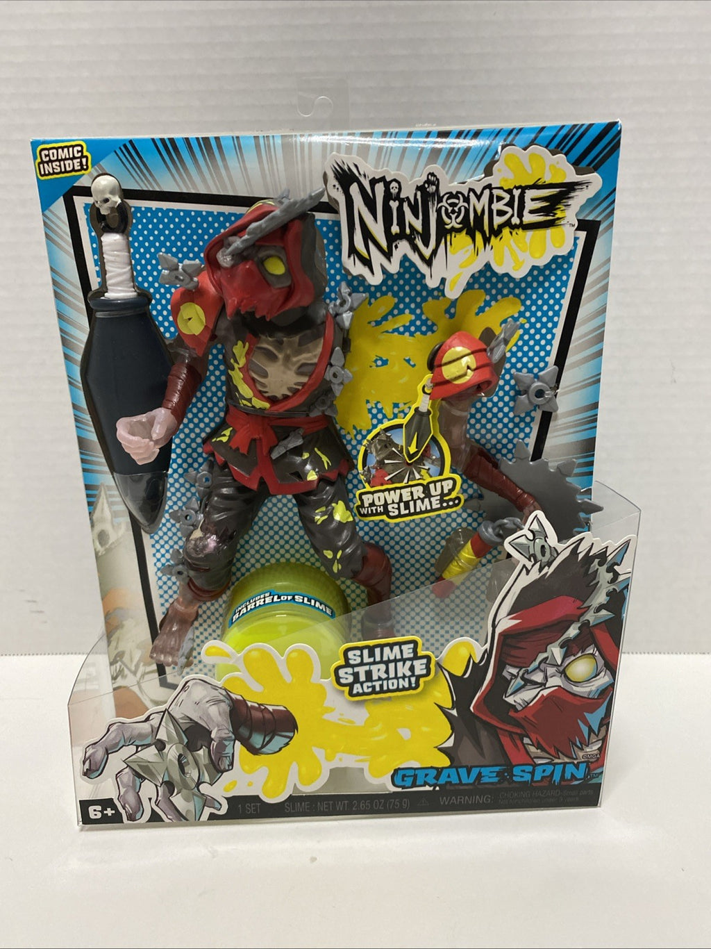 Ninjombie Grave Spin Action Figure Comic Power Up with Slime