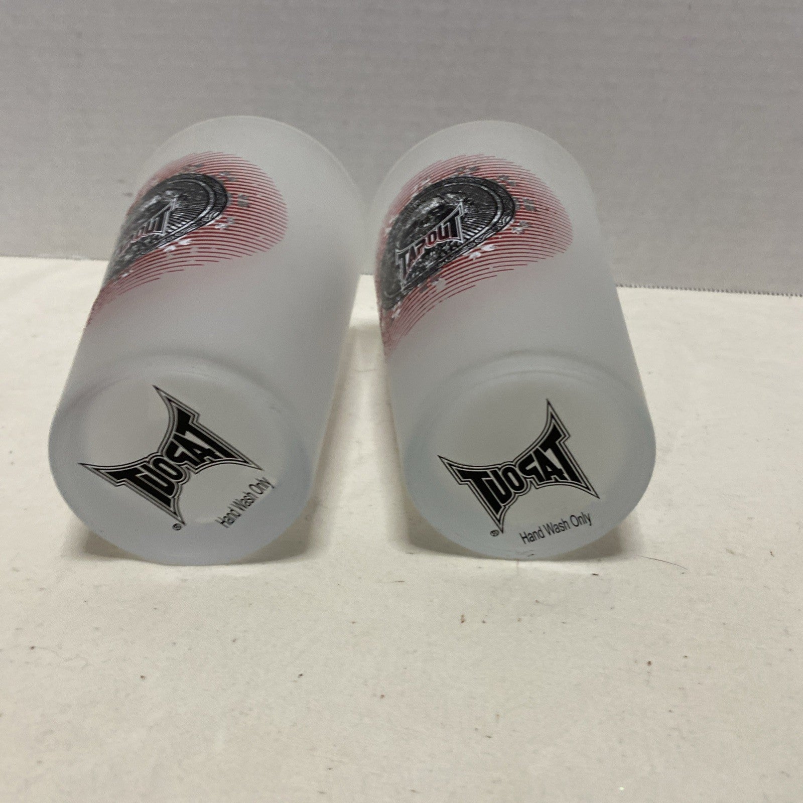 UFC Tapout Skull Frosted Highball Glass Set Of 2