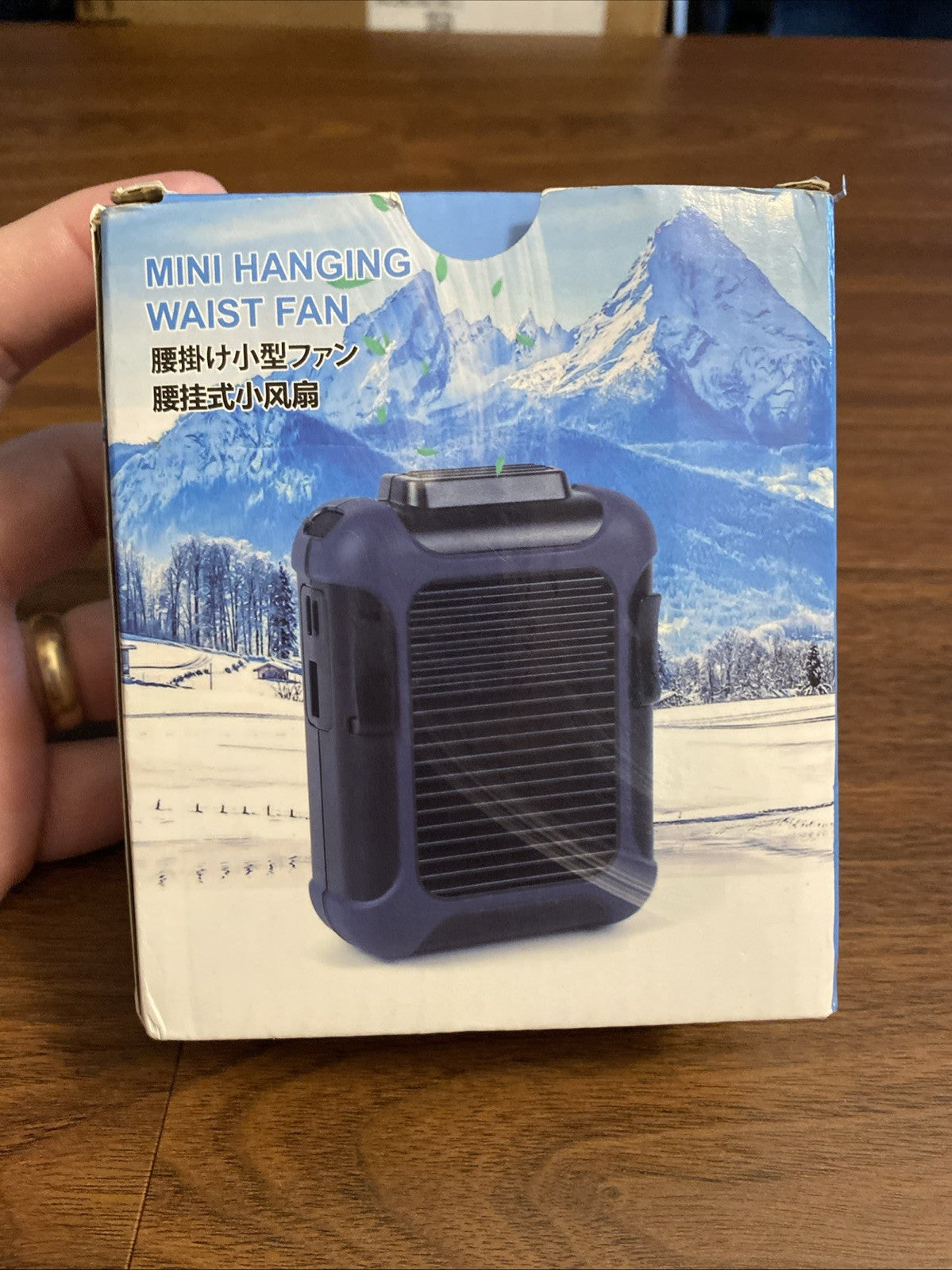 Portable Waist Belt Fan Rechargeable 23h Runtime 3 Speeds Outdoor Cooling