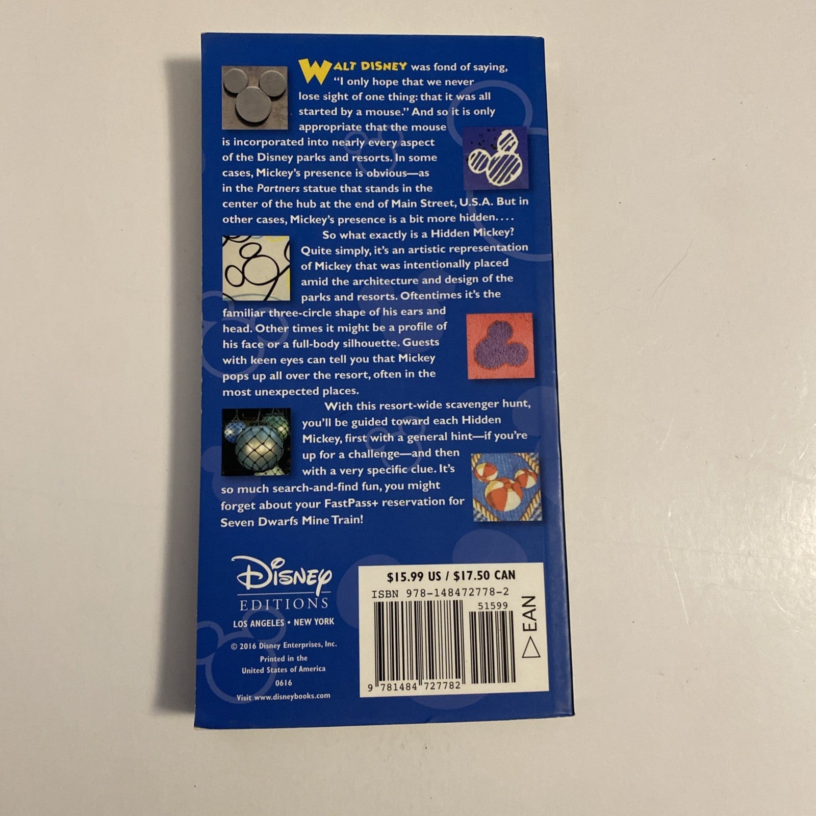 The Hidden Mickeys of Walt Disney World Kevin Susan Neary Book Disney Editions 