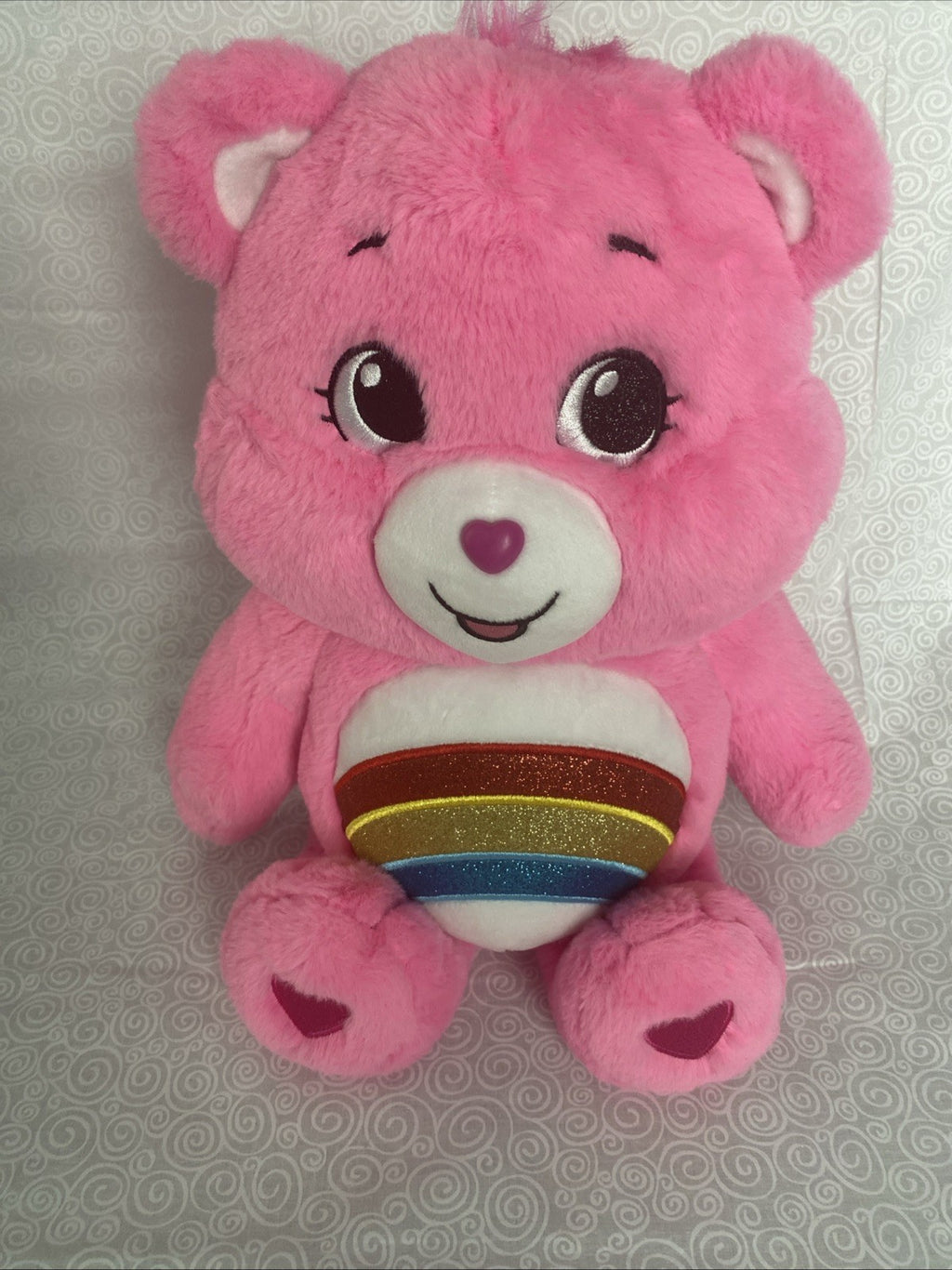 Care Bears 14” Cheer Bear, Stuffed Animal, Plush Collectible
