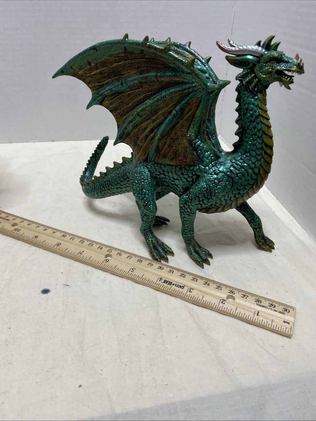 Green Dragon Myths and Marvels Figure 9"x7" Soft Rubber