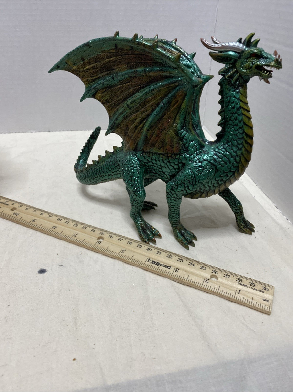 Green Dragon Myths and Marvels Figure 9"x7" Soft Rubber