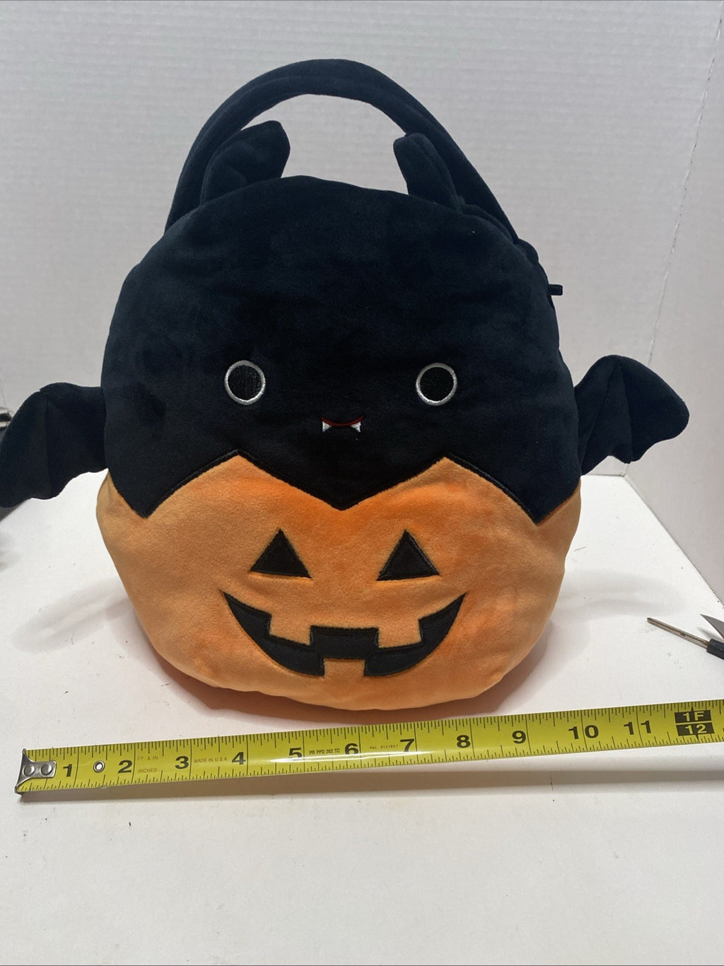 Original 12" Squishmallow Halloween Emily Black Bat Pumpkin Plush Soft KellyToy