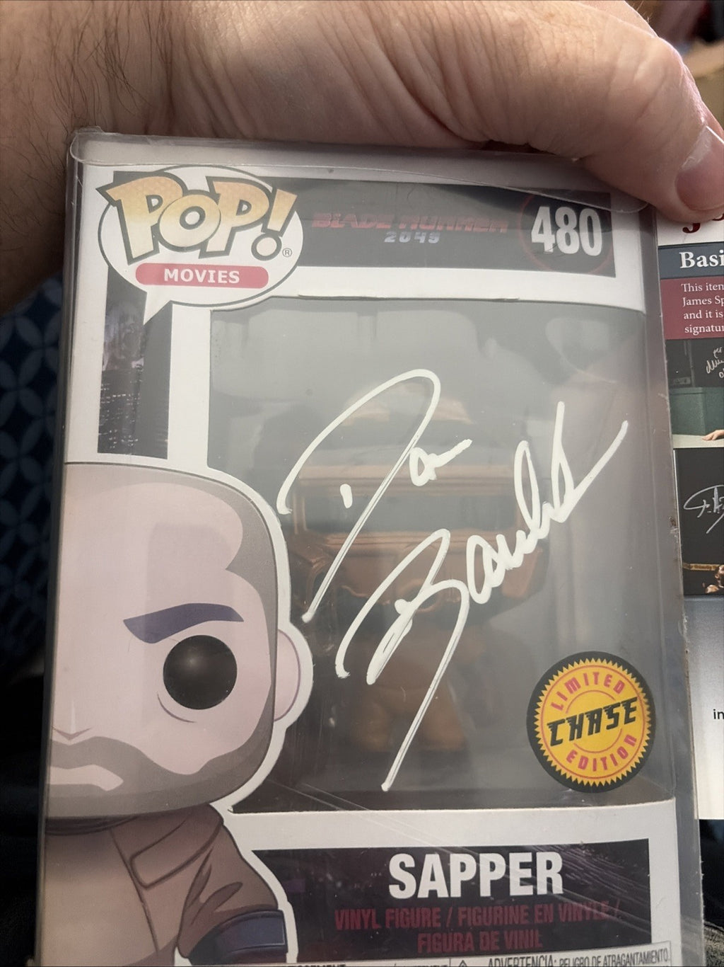 DAVE BAUTISTA SIGNED SAPPER BLADE RUNNER 2049 CHASE FUNKO POP FIGURE GOTG JSACOA