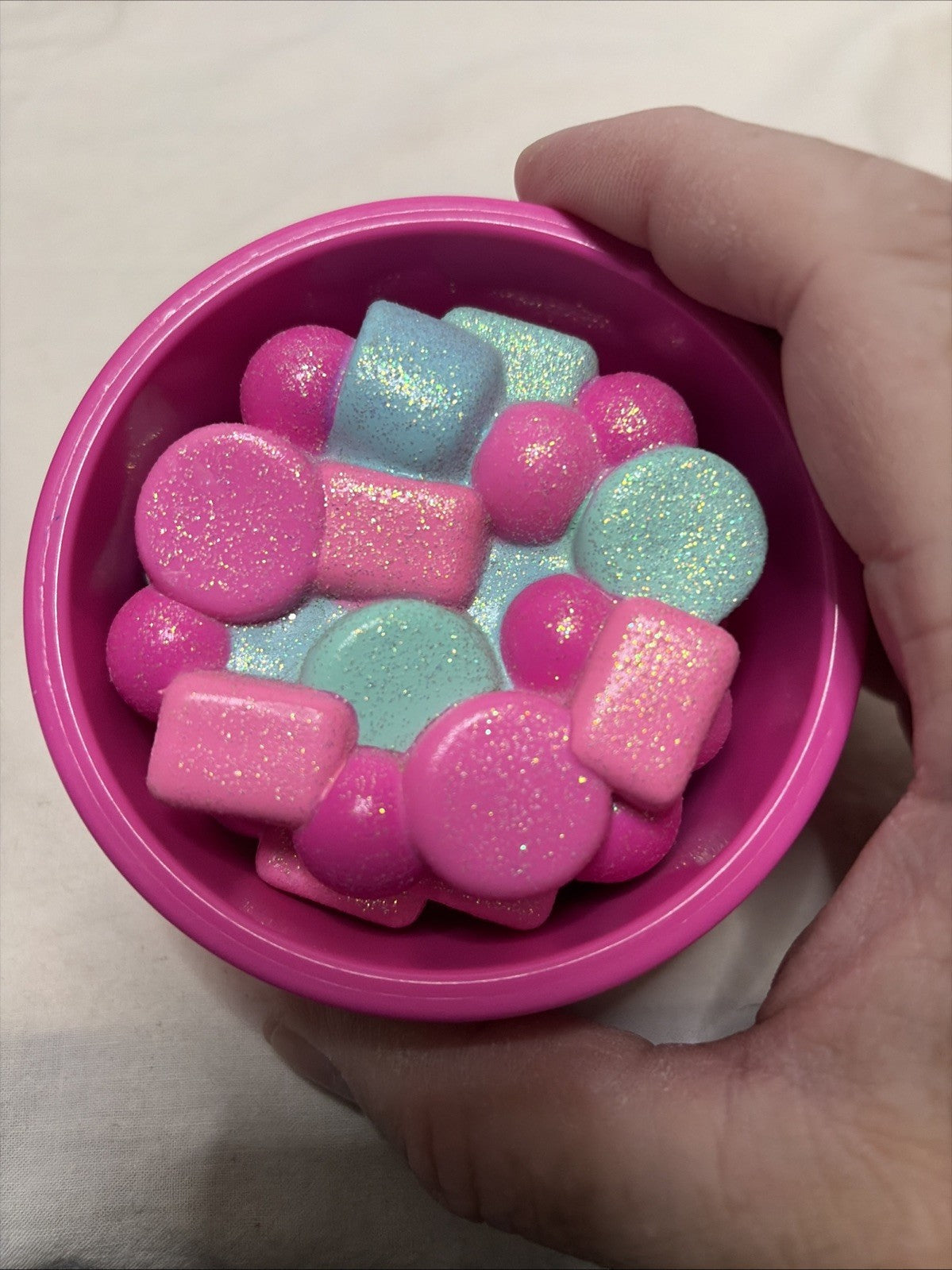 Build A Bear Unicorn Food Bowl + Food Toy Pink Purple Blue WITH Sparkling FOOD