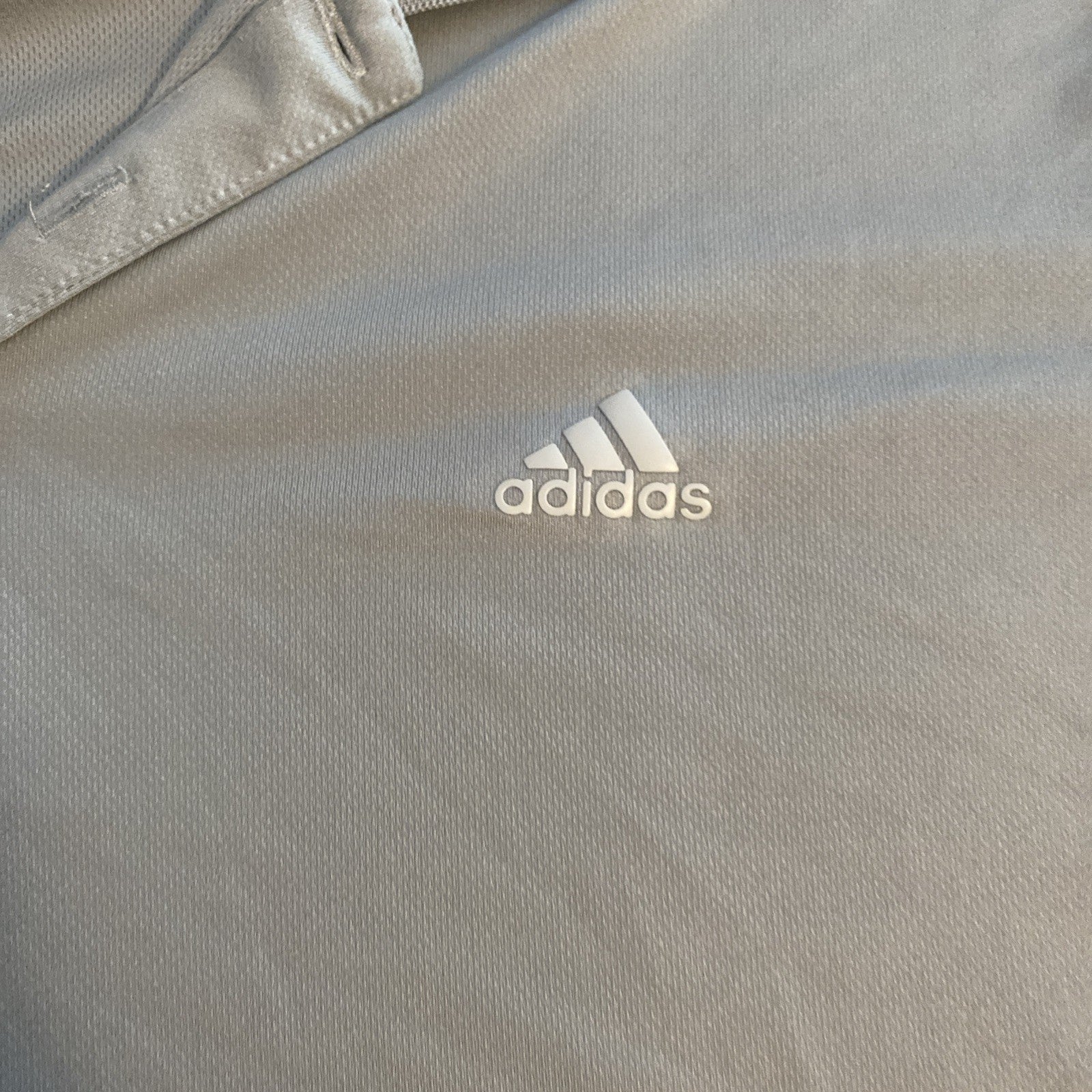 Adidas Golf Polo Gray Short Sleeve Size Large Lightweight