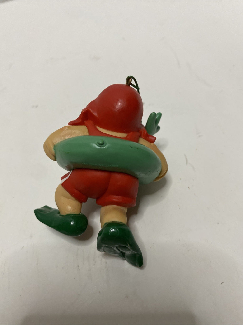 Hallmark Tree Ornament 1985 Santa & Flippers With Reindeer Inner tube