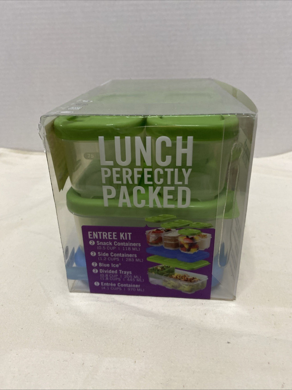 Rubbermaid Lunch BLOX Entree Kit w/Blue Ice Made in USA