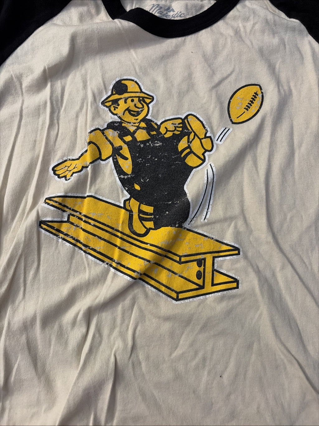 NFL Pittsburgh Steelers Majestic Threads Gridiron Classics T-Shirt Adult Large S