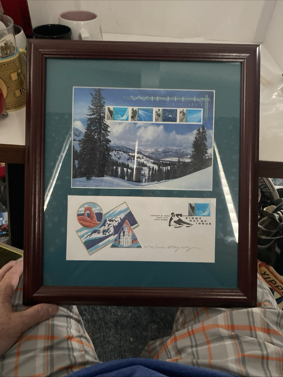 Olympic Games 2002 Utah USPS Signed Artwork 34 Cent Stamps Picture #/3000