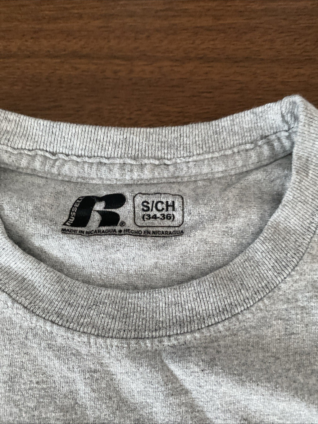 Iowa Hawkeye Shirt Child Small Gray Russell Athletics Crew Neck Short Sleeve
