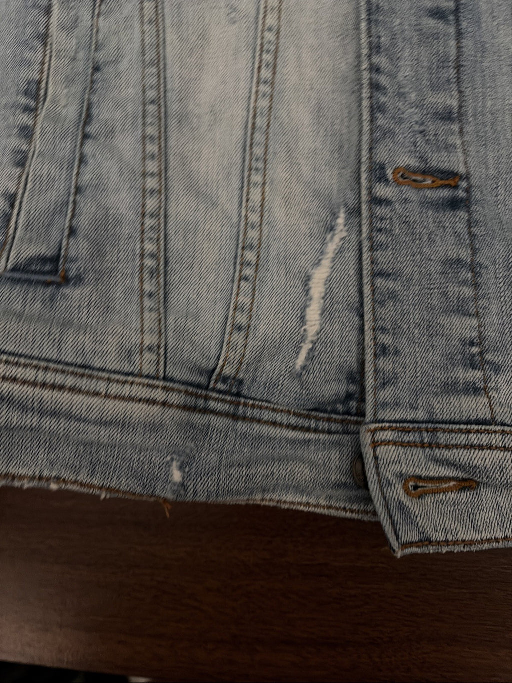 HOLLISTER Advanced Stretch Distressed Denim Jean Jacket Men S