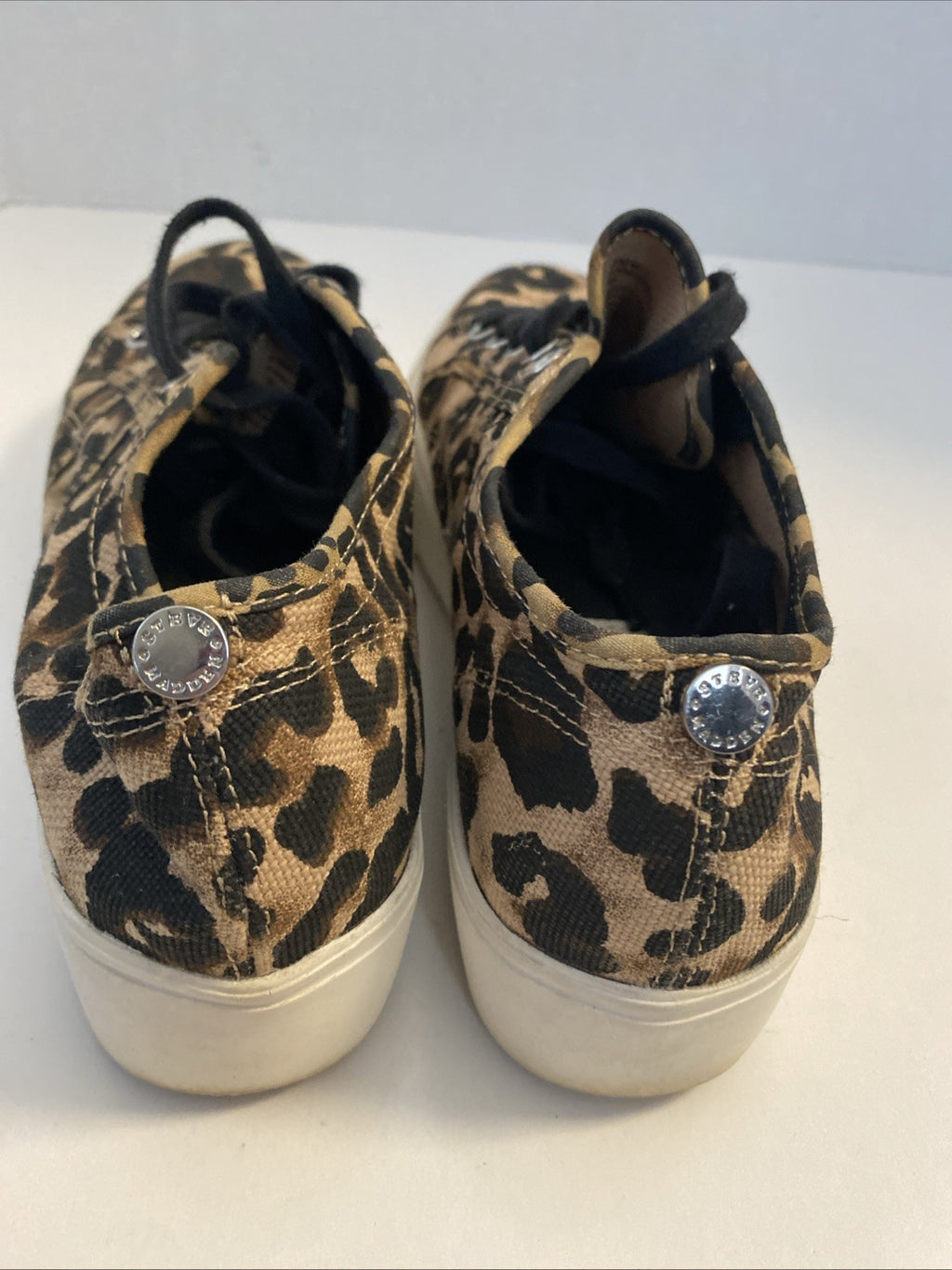 Steve Madden Emmi Leopard Print Platform Sneakers Size 7 Women's  Button Miss