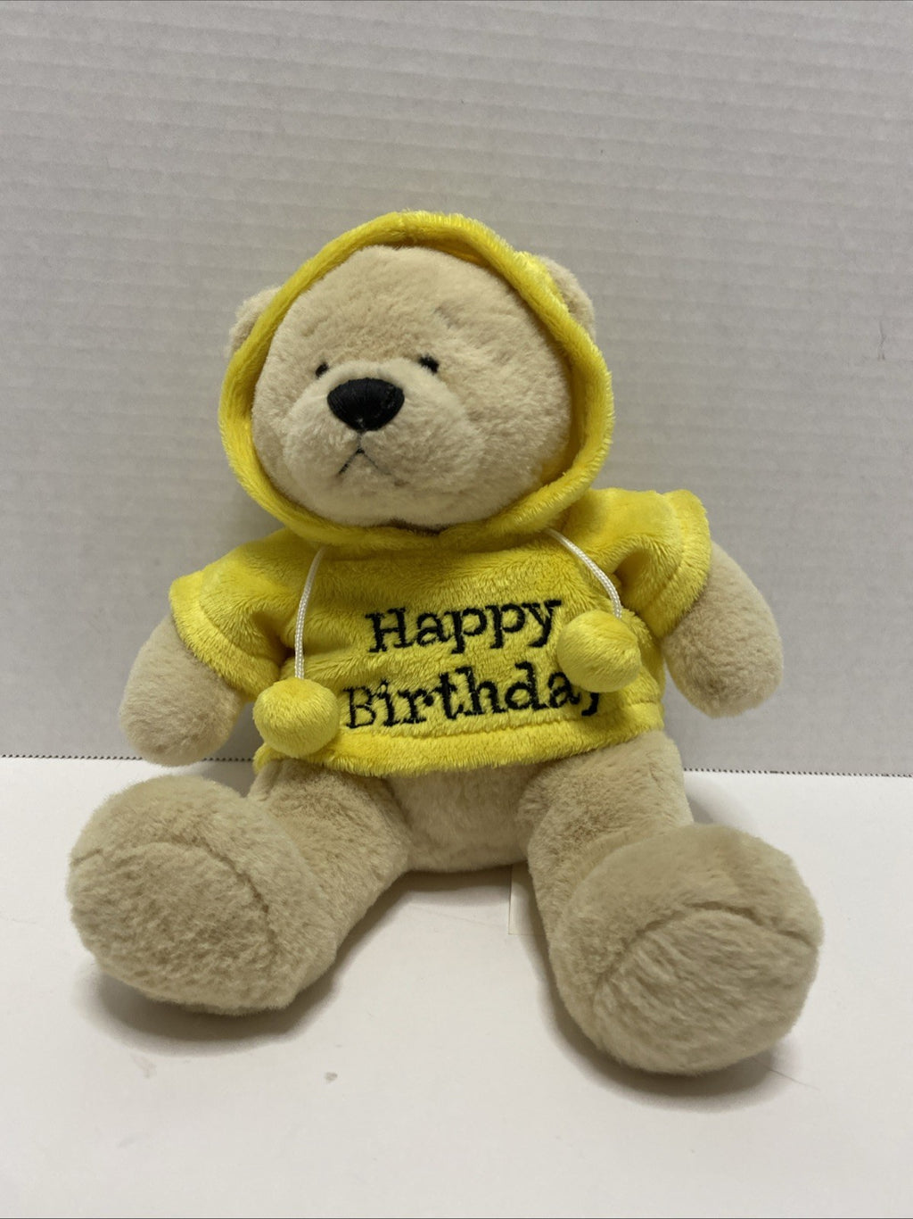 Ganz Happy Birthday Hoodie Bear, Yellow Hoodie, 9”