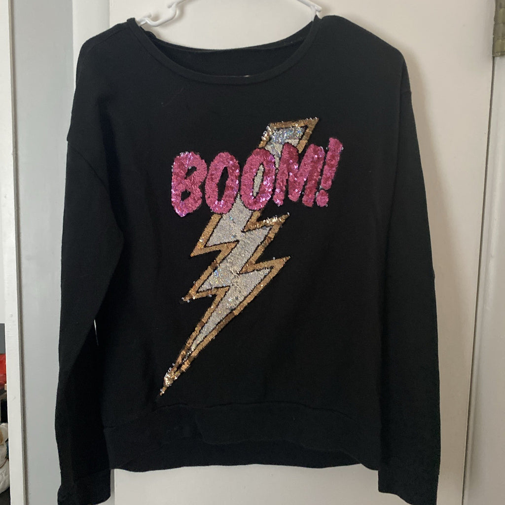 PINK Victoria’s Secret XS Sequin Black Sweater (Boom!)