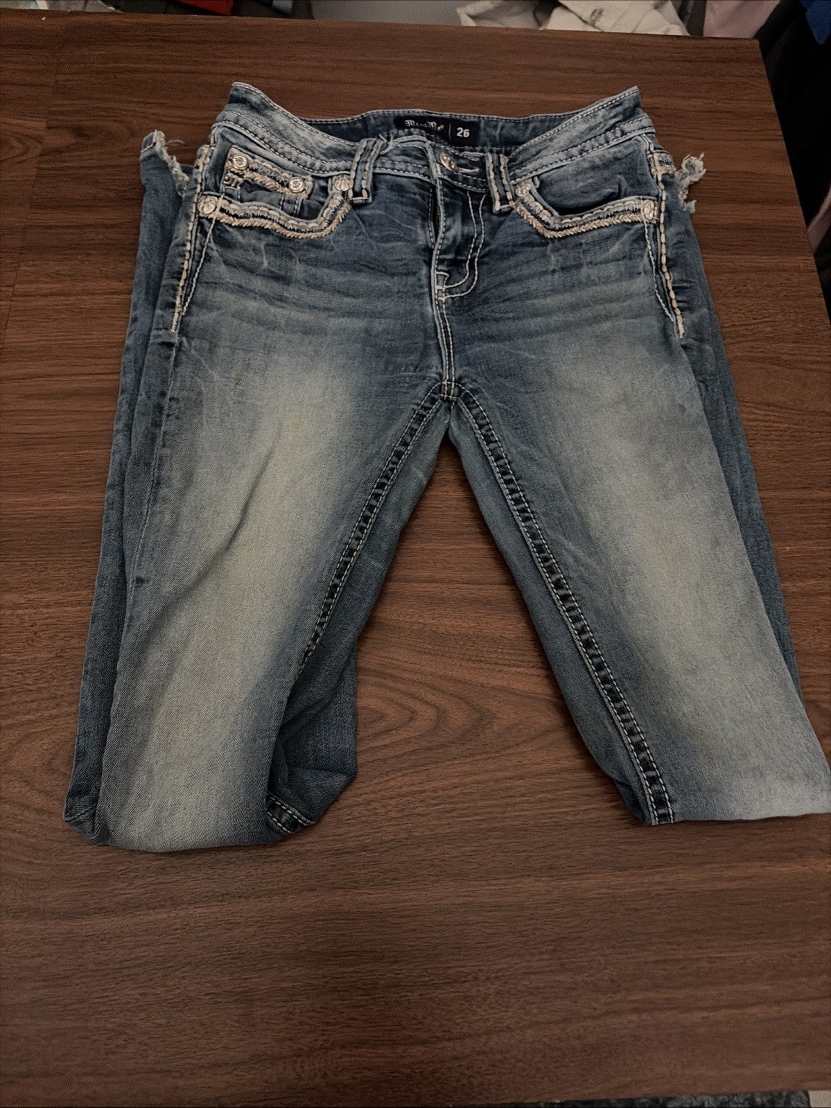 Miss Me Los Angeles Women’s  Size 26 Skinny Jeans Blue Denim Pants Distressed