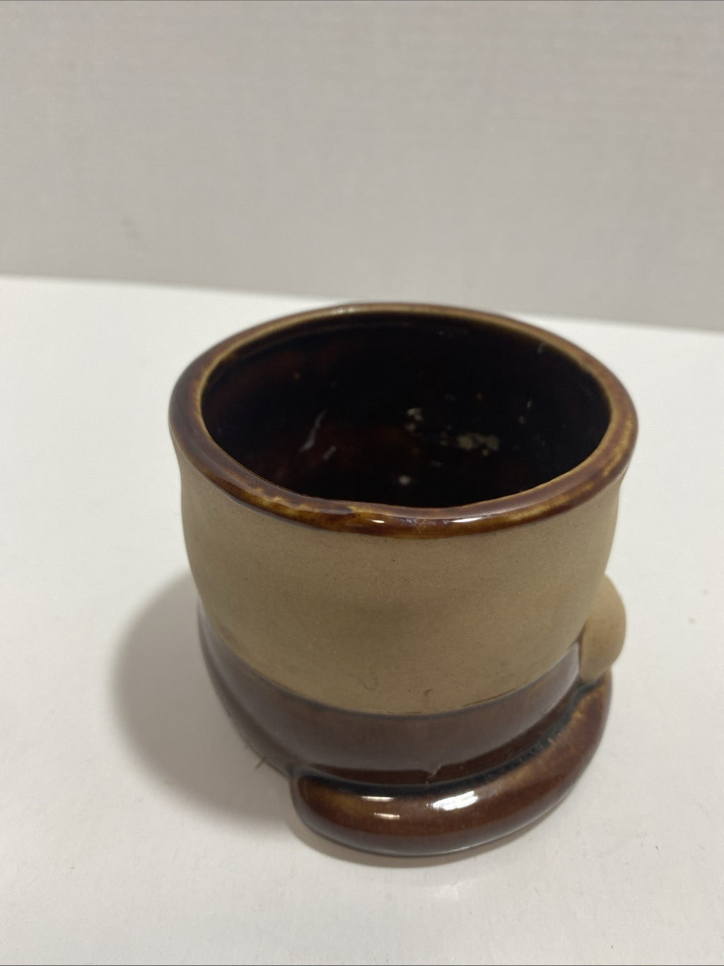 Vintage Planter Cat Kitten Holding Hands Collection Brown Glaze J.S.N.Y. Taiwan