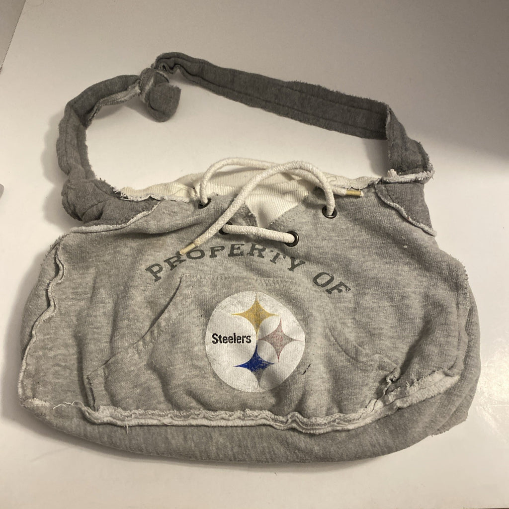 PITTSBURGH STEELERS Hoodie Purse Handbag Football NFL Gray Cotton ProFANity