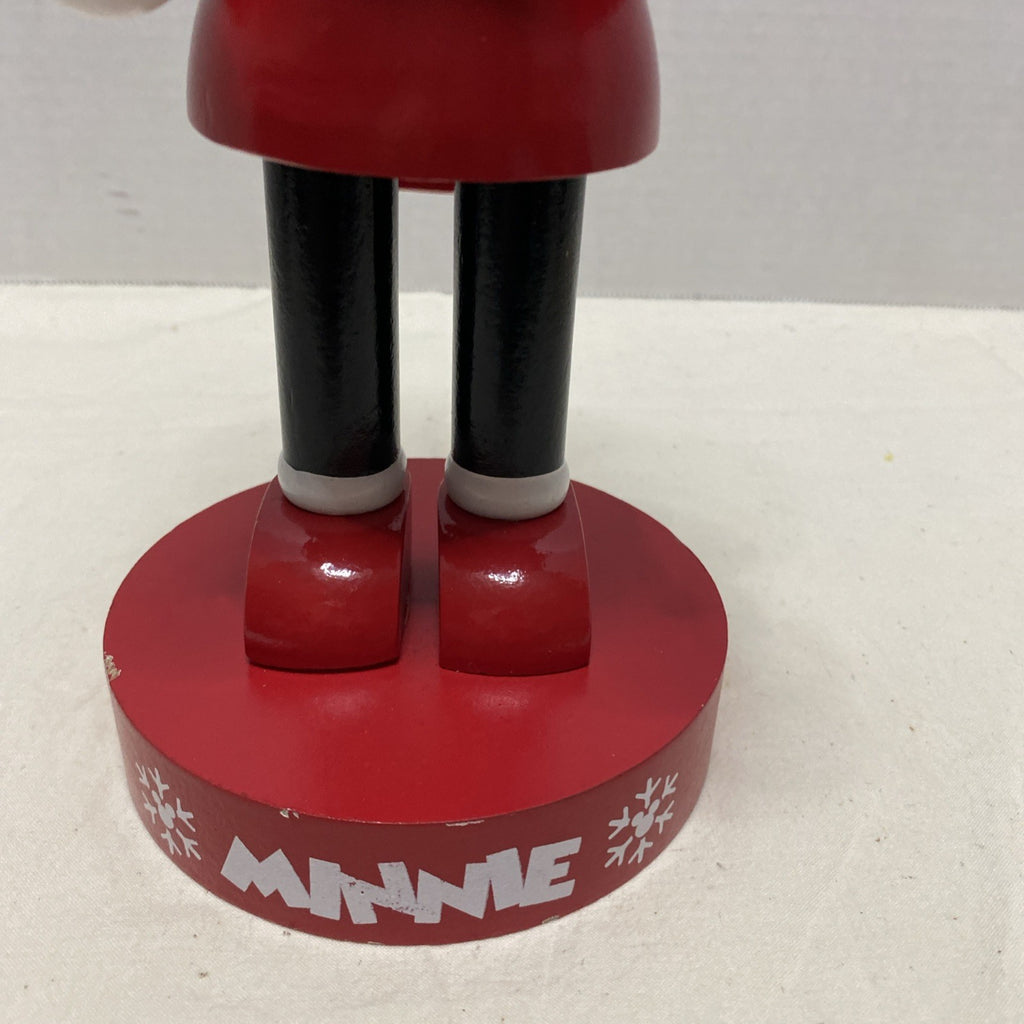 DISNEY CHRISTMAS Nutcracker MINNIE W/ SCARF & HOLDING A CHRISTMAS GIFT 11" Tall