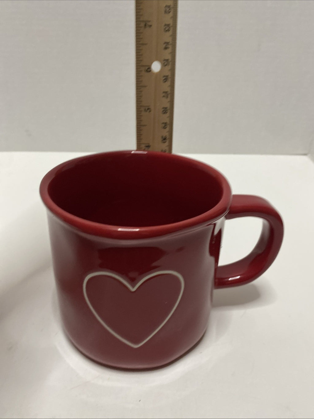 Rae Dunn Mug Red Heart Valentine Simple Design