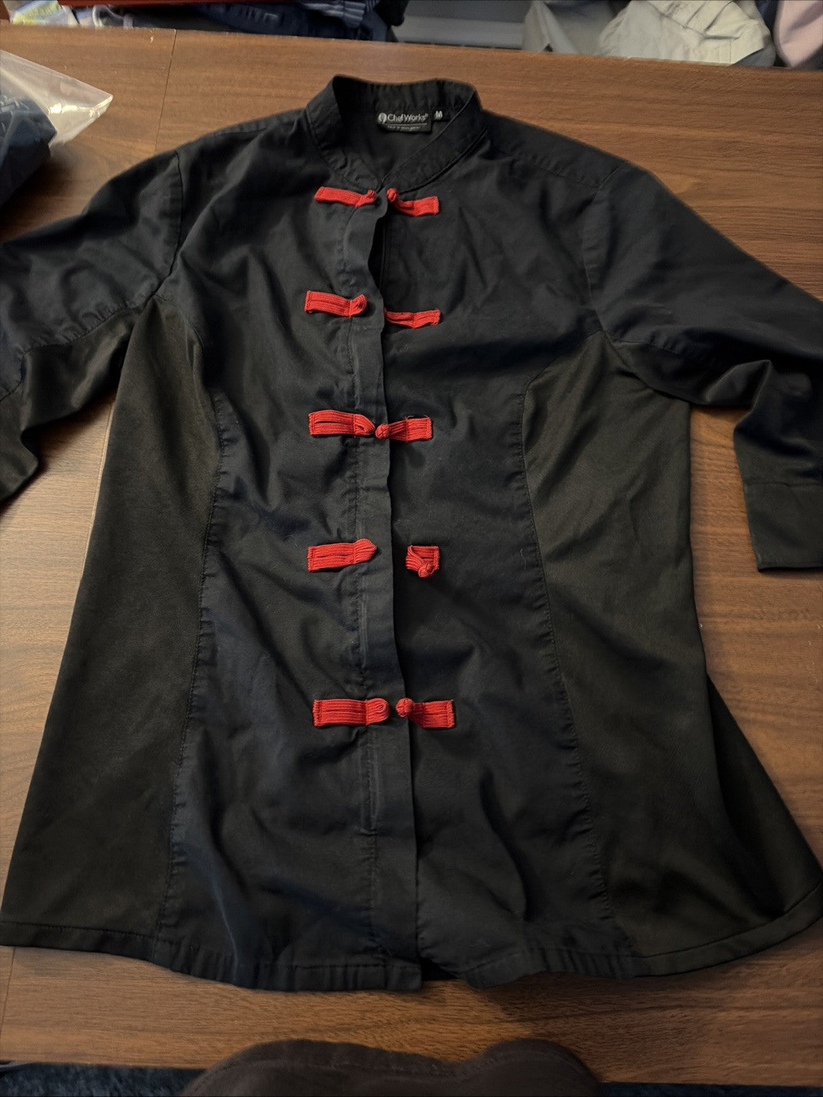 Chef Works Chef Coat Jacket Size M Black