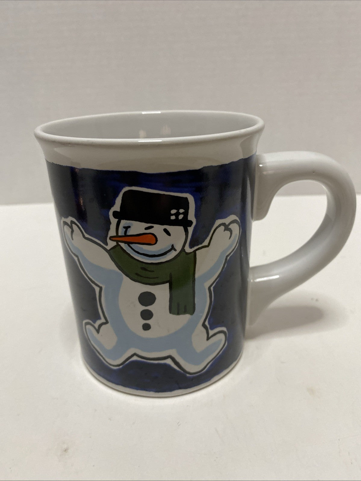 Snowman Coffee Mug - Stoneware - Houston Harvest Co. - Blue - Christmas