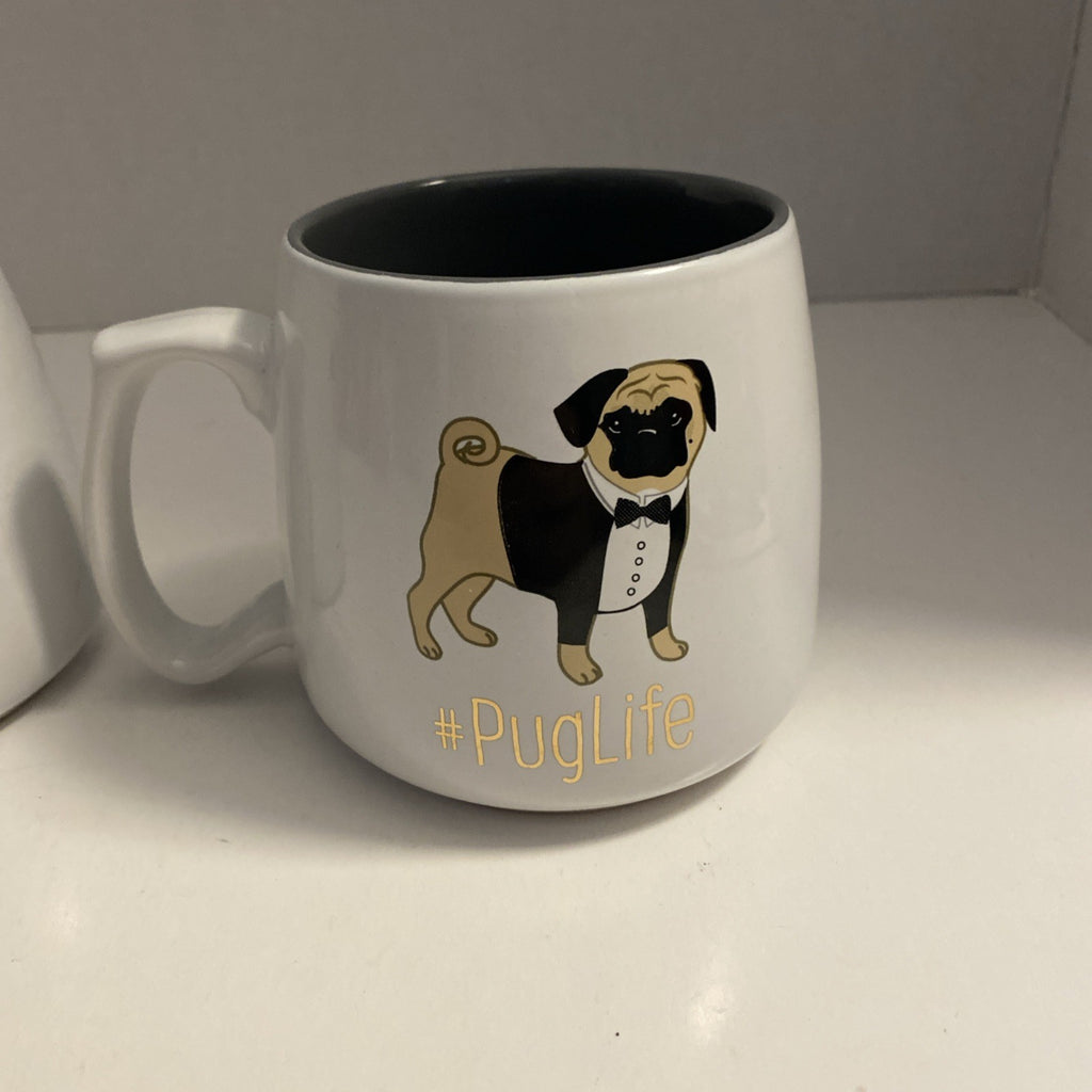 "TenStrawberry Street" #PUGLIFE Set Of 2 16oz Coffee/Tea Mugs - Female And Male