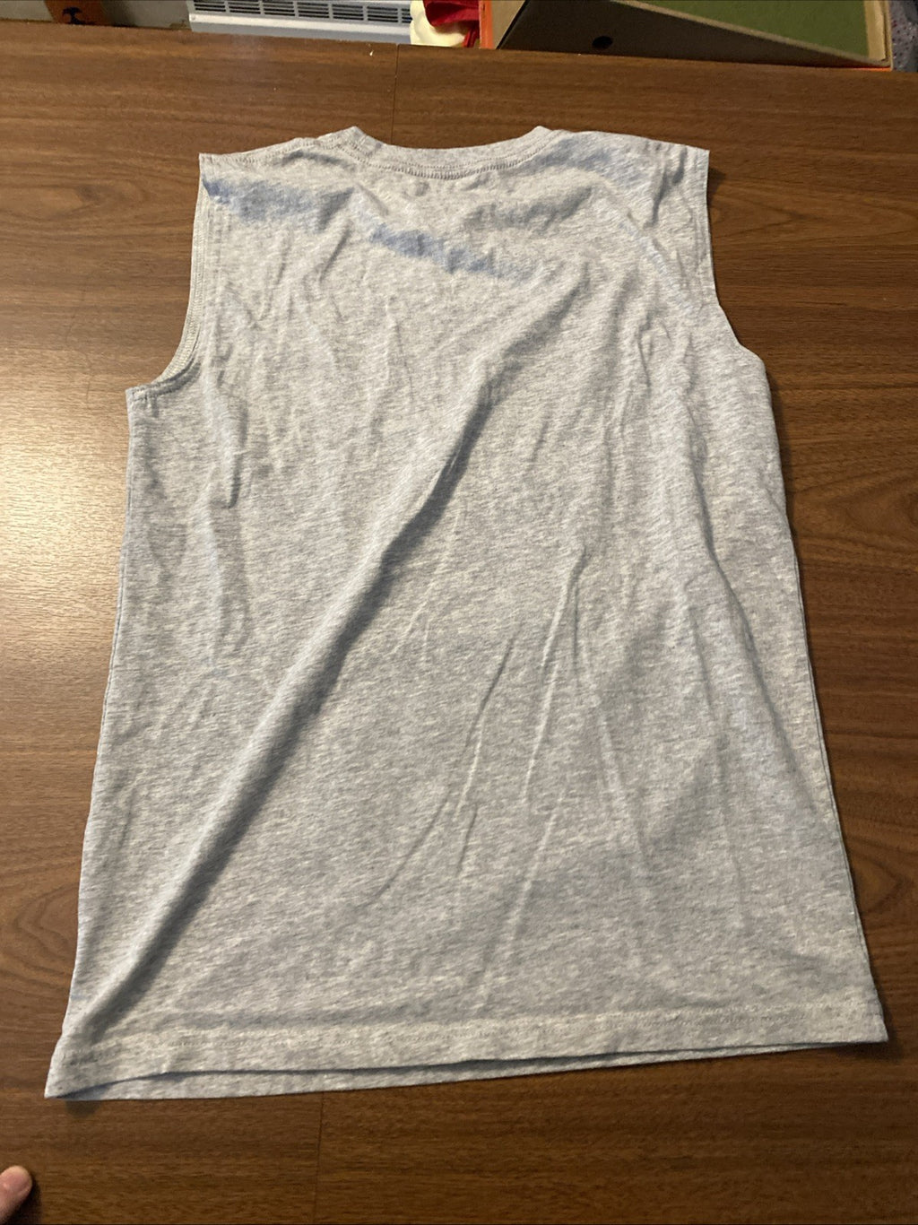 Boys Adidas L/G.14/16 4th July American Flag Muscle Tee Tank Grey Red Blue