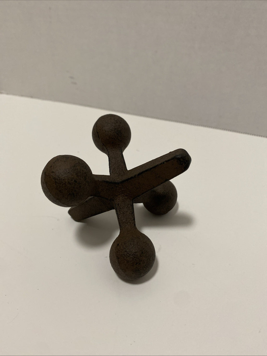 Vintage Cast Iron Jack Bookend Heavy Duty Doorstop Paperweight  4"