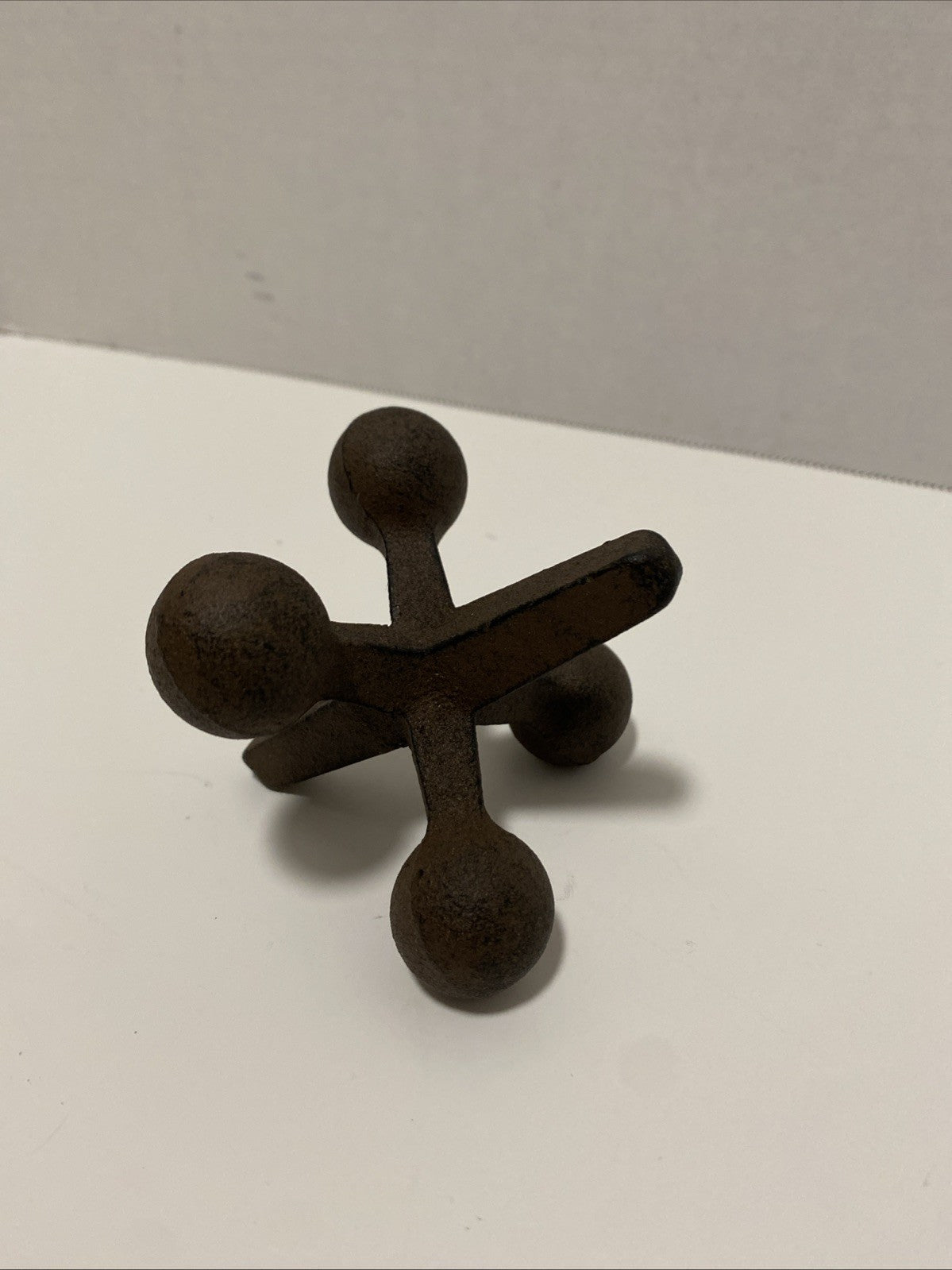Vintage Cast Iron Jack Bookend Heavy Duty Doorstop Paperweight  4"