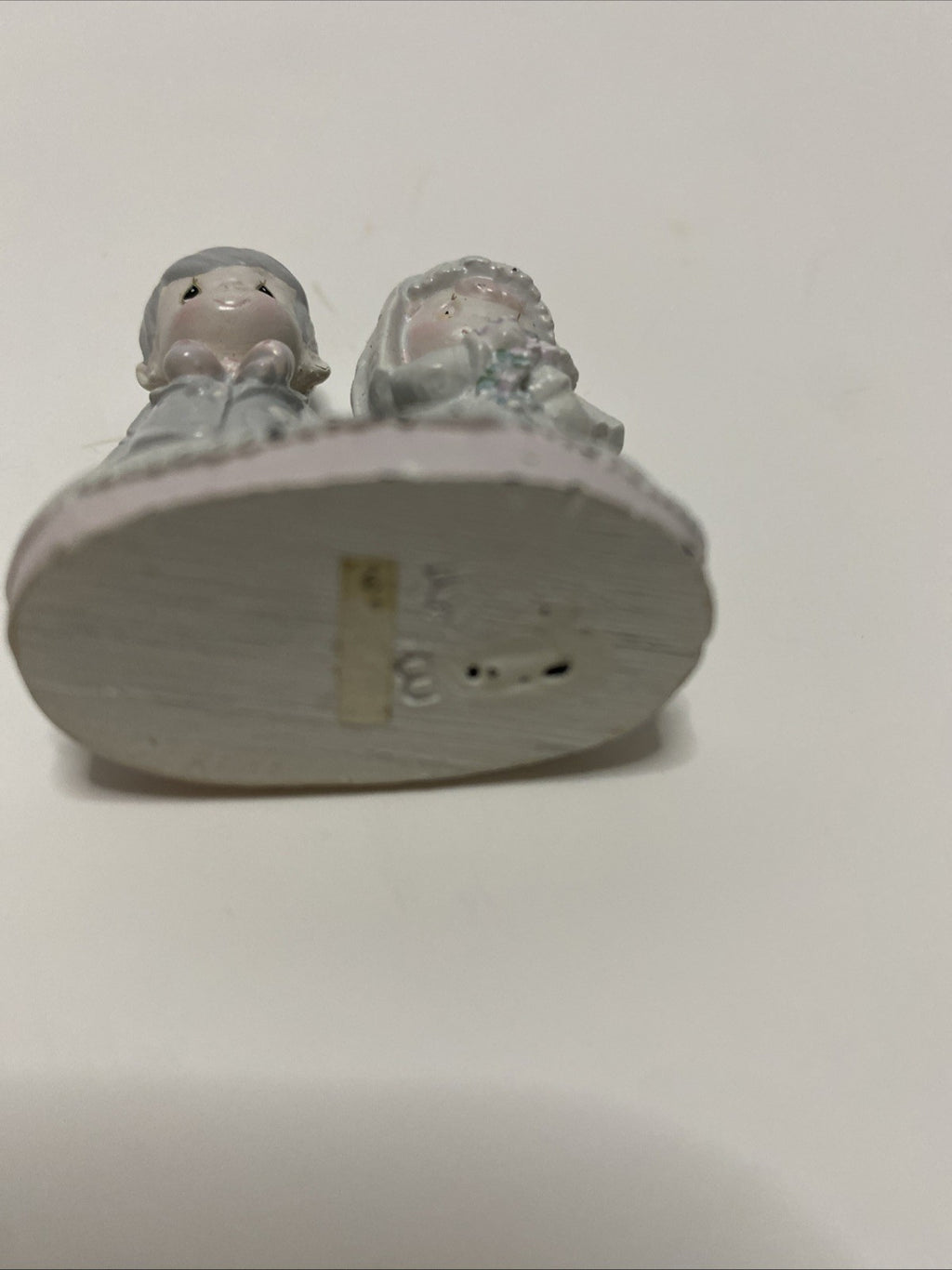 1990 Precious Moments Cast Metal Miniature Bride & Groom Figurine Wedding 2"tall