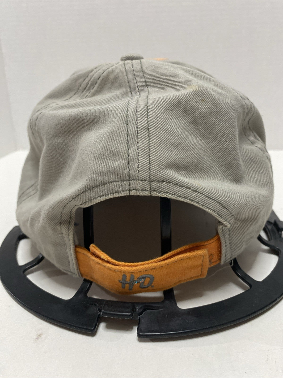 Genuine Harley Davidson Trucker Baseball Cap Orange Gray/Rhinestones