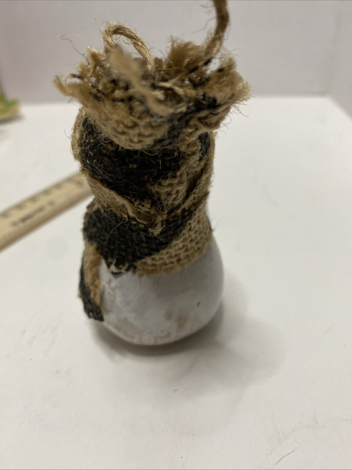 Hand Painted Gourd Snowman Ornament