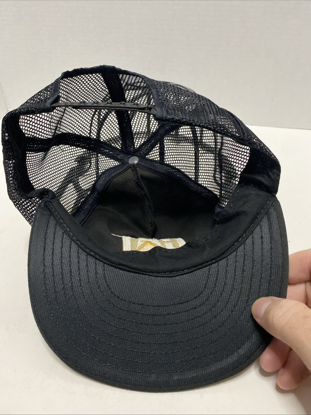 Black Cat Caterpillar  Ball Cap Mesh Back Adjustable
