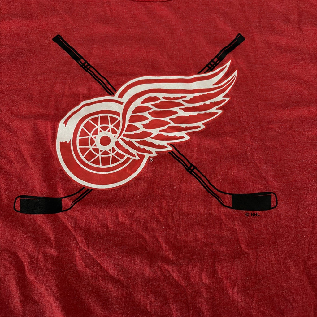 Champion Detroit Red Wings NHL Hockey Graphic T-Shirt Mens Large Red Crew Tee