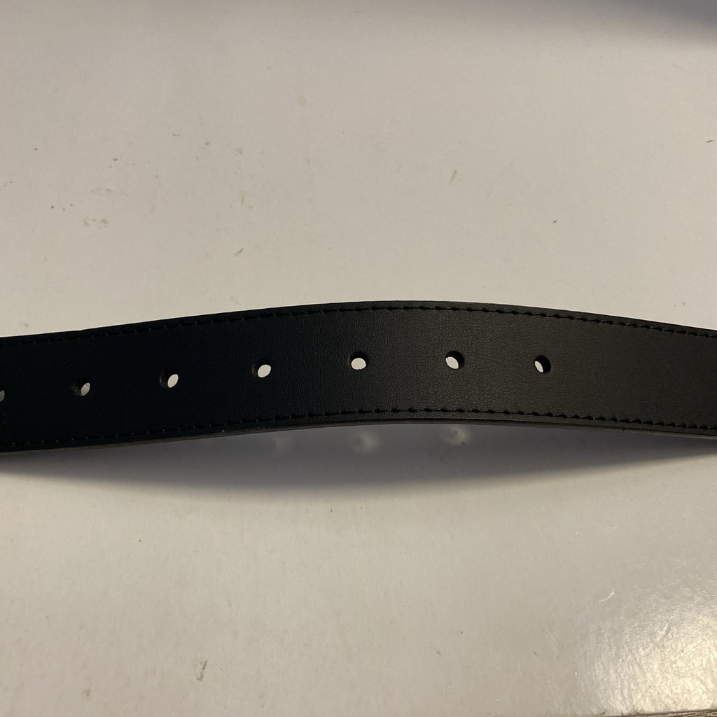 Beverly Hills Polo Club Bonded Leather Mens Belt Black 32/34 Square Buckle New