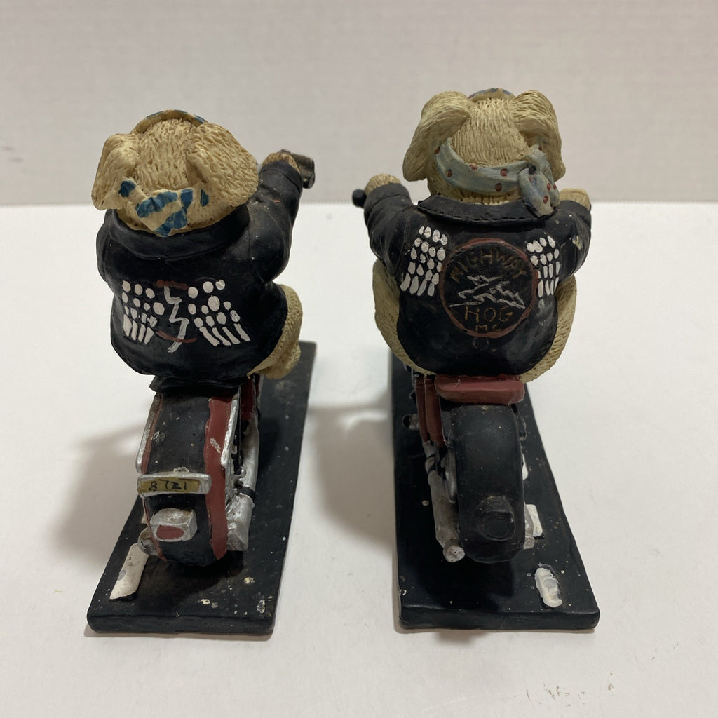 Lot of 2 Young’s Hog/Pig on A Motorcycle Figurine Statue Harley Davidson
