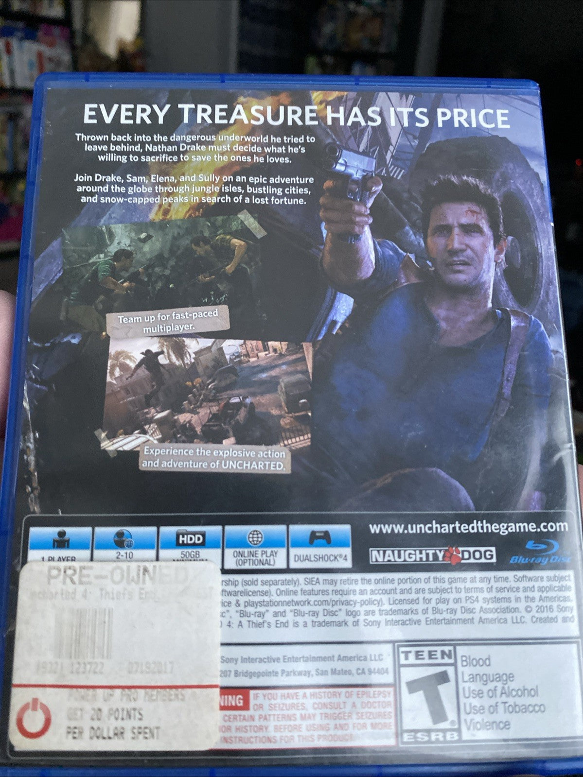 Uncharted 4: A Thief's End Sony PS4 PlayStation 4 2016 Complete Original Case
